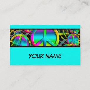 Carte De Visite Colorant PEACE motif transparent + vos idées