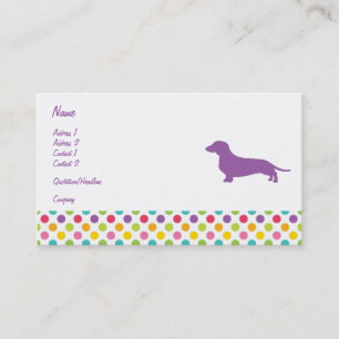 Carte de visite coloré de Dachshund