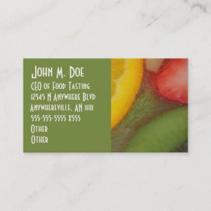 Carte de visite coloré de fruit frais de Fruitopi