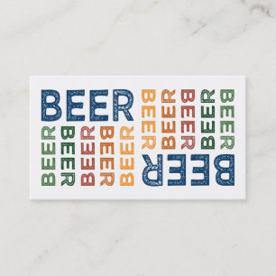 Carte De Visite Coloré mignon de bière