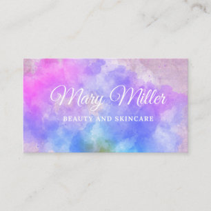 carte de visite coloré nuage d'aquarelle
