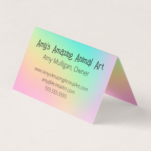 Carte De Visite Coloré Pastel Gradient