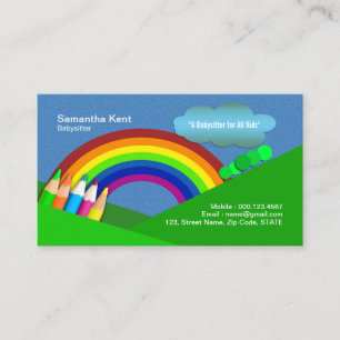 Carte de visite coloré superbe d'arc-en-ciel de