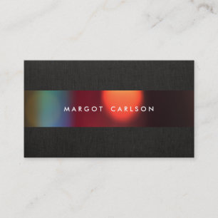 Carte De Visite Colorée Bokeh Black Party et coordinateur d'événem