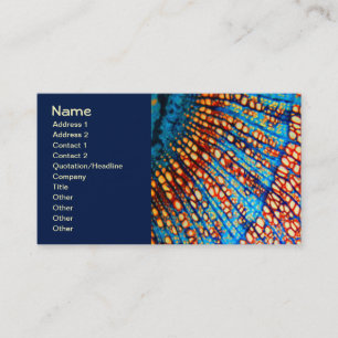 Carte De Visite Colorée Clematis Racine Nature Mandala