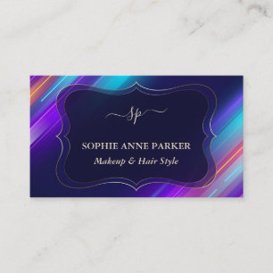 Carte De Visite Colorful Abstract monogram