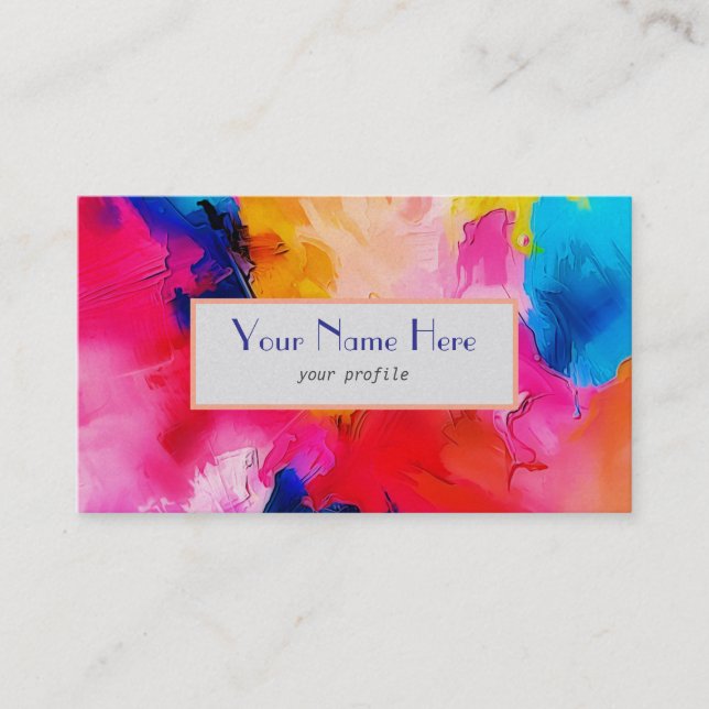 Carte De Visite colorful patches  - modern art  (Devant)