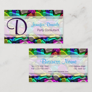 Carte De Visite Colorful Retro moderne Formes Abstraites Motif