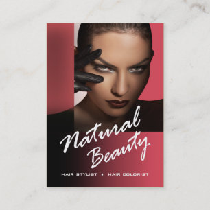 Carte De Visite Coloriste de coiffeur de Femme Fatale - corail