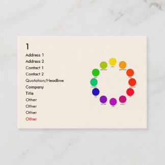 Carte De Visite colorwheel, 1, adresse 1, adresse 2, contact 1,…