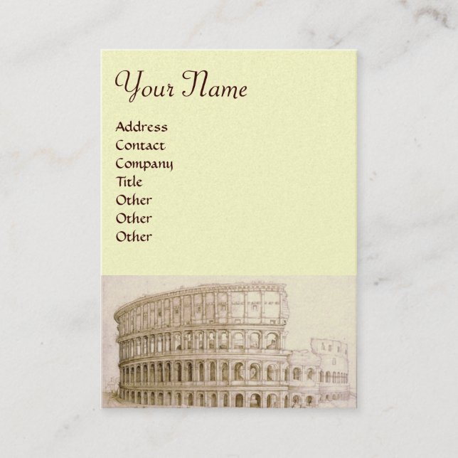 Carte De Visite COLOSSEUM /Architecture antique, Architecte Pearl (Devant)
