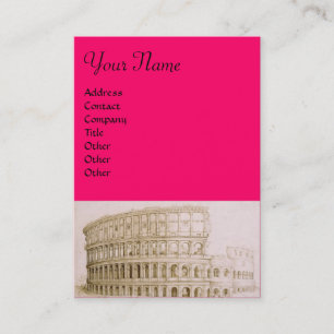 Carte De Visite COLOSSEUM Classic Architecture, Architecte Fuchsia