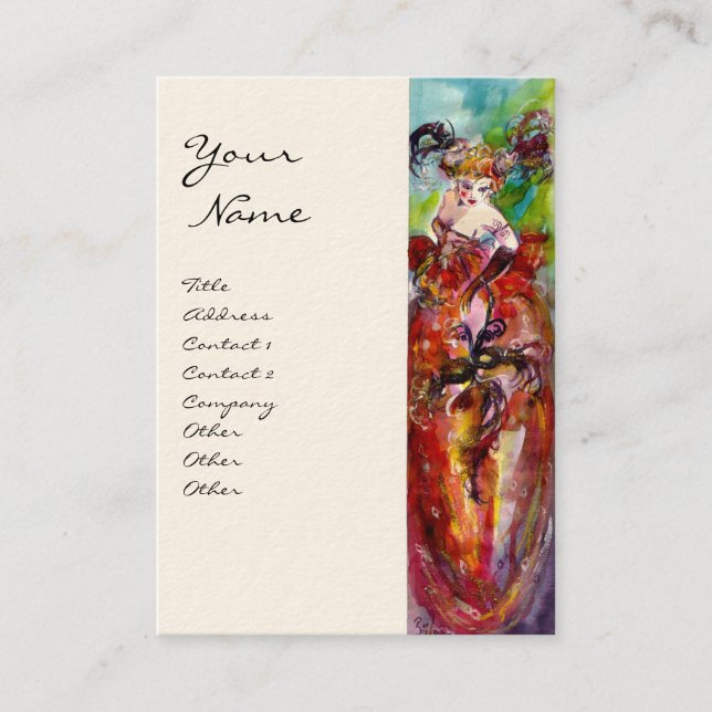 Carte De Visite COLUMBINE / Fashion Designer, Arts du spectacle (Devant)