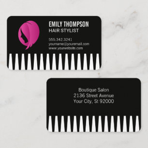 Carte De Visite Comb   Icône cheveux femmes