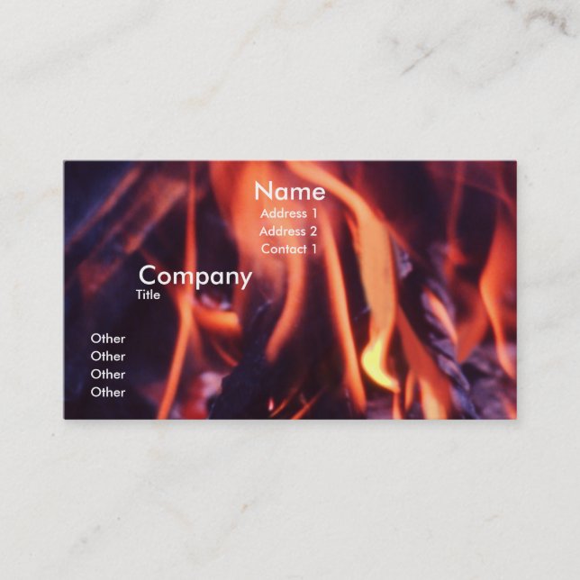 Carte De Visite Combustion (Devant)