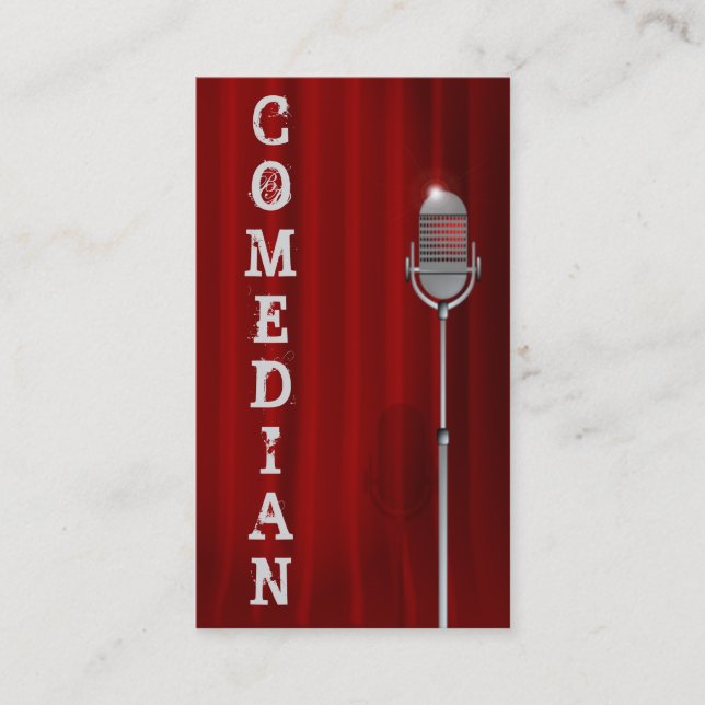 Carte De Visite Comédien Entertainment Comedy Club Théâtre (Devant)