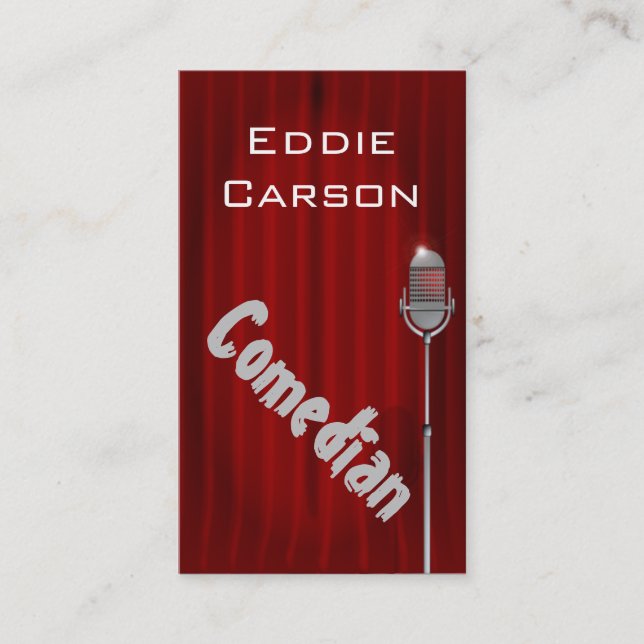 Carte De Visite Comédien Entertainment Comedy Club Théâtre (Devant)