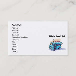 Carte De Visite Comment je roule (Camion à glace)