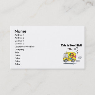 Carte De Visite Comment je roule (Hippie Van)