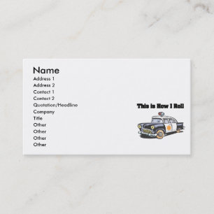Carte De Visite Comment je roule (Police/Cop Car)