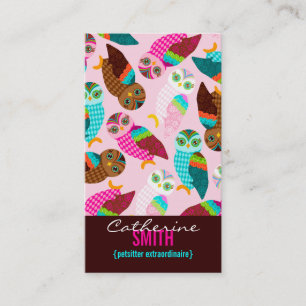 Carte De Visite Comment maintenant petits hiboux ? Vertical
