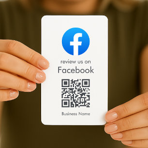 Carte De Visite Commentaires Facebook   Code QR professionnel blan