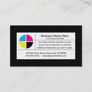 Carte De Visite commerce de cmyk