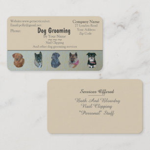Carte De Visite commerce de services de garde d'animaux de compagn