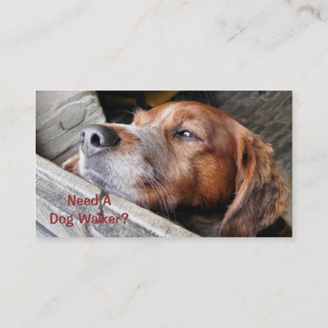 CARTE DE VISITE COMMERCES, CHIEN QUI MARCHE. (Dos)