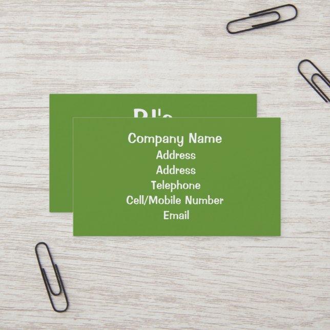 CARTE DE VISITE COMMERCES - PLUMBES (Devant/Arrière en situation)