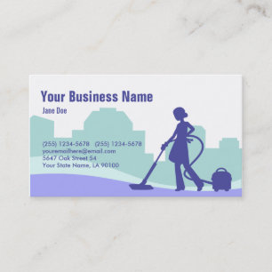 Carte de visite commercial de nettoyage
