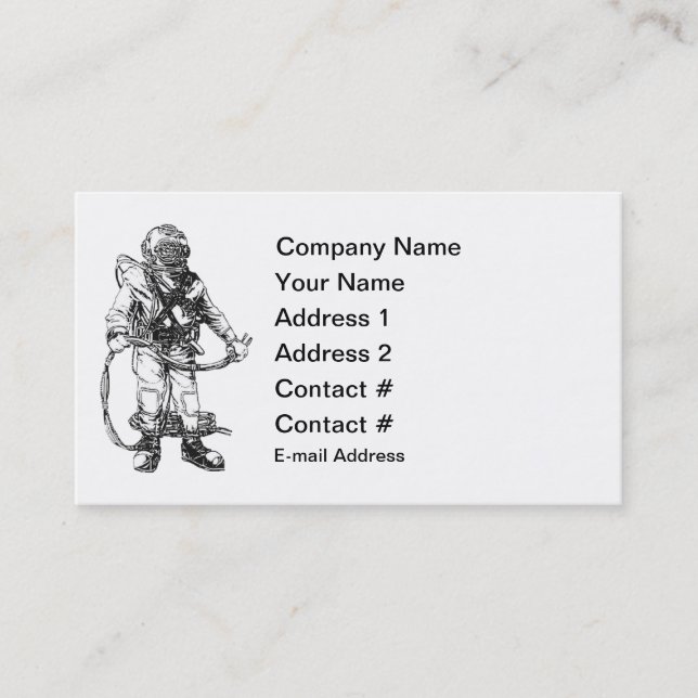Carte de visite commercial de plongée (Devant)