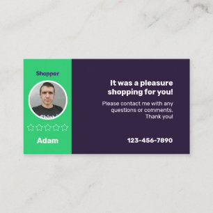 Carte de visite commercial personnel