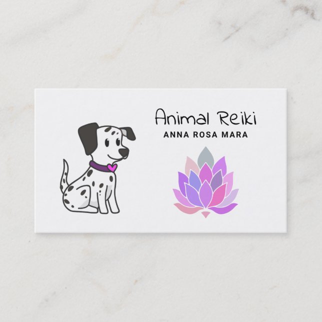 Carte De Visite Communicateur curatif d'énergie animale de Reiki (Devant)