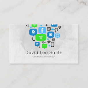 Carte De Visite Community Manager/Consultant/Moyenne Sociale