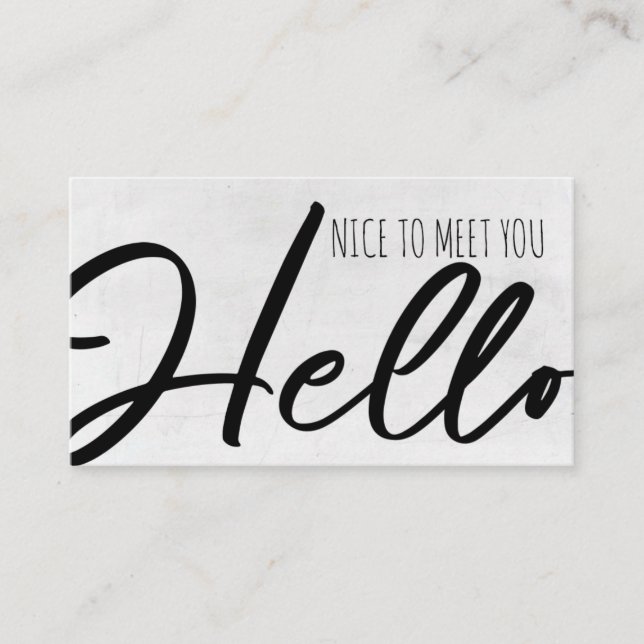 Carte De Visite Community Manager/Nice to meet you/Hello (Devant)