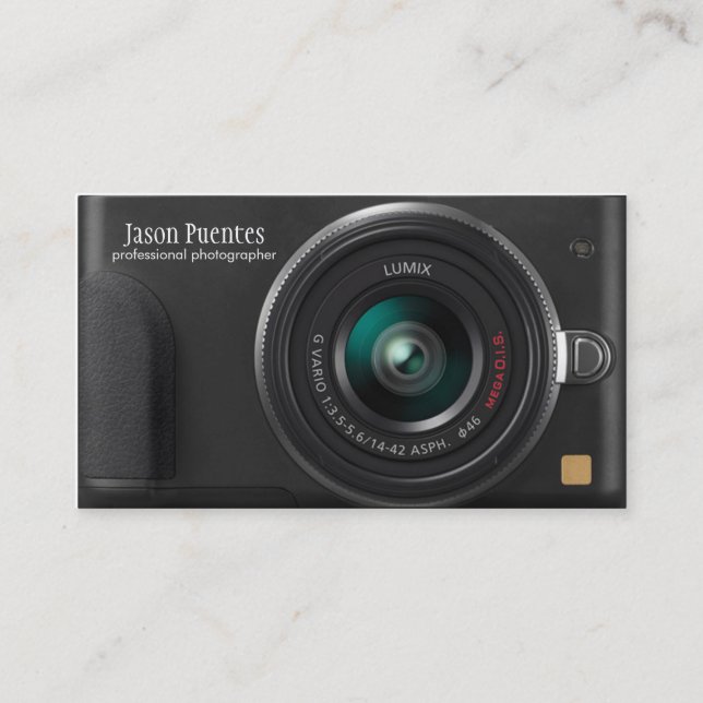 Carte de visite compact de photographe d'appareil (Devant)