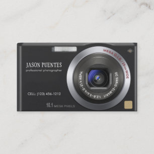 Carte de visite compact de photographe d'appareil