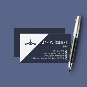 Carte De Visite Compagnie d'aviation de pilote professionnel Navy
