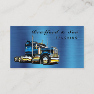 Carte De Visite Compagnie professionnelle Blue Transport Trucking 