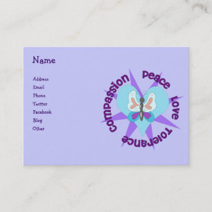 Carte De Visite Compassion de tolérance d'amour de paix