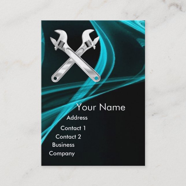 CARTE DE VISITE COMPÉTENCE DE CHROME ET MÉCANIQUE DE WRENCHES (Devant)