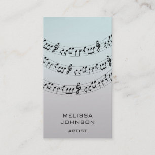 Carte De Visite Compositeur de musicien personnalisé Ombre vocalis