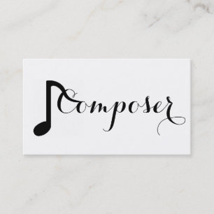 Carte De Visite Compositeur professionnel moderne Notes musicienne