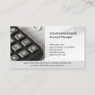 Carte De Visite Comptabilité   Gestion des fonds   Calculatrice