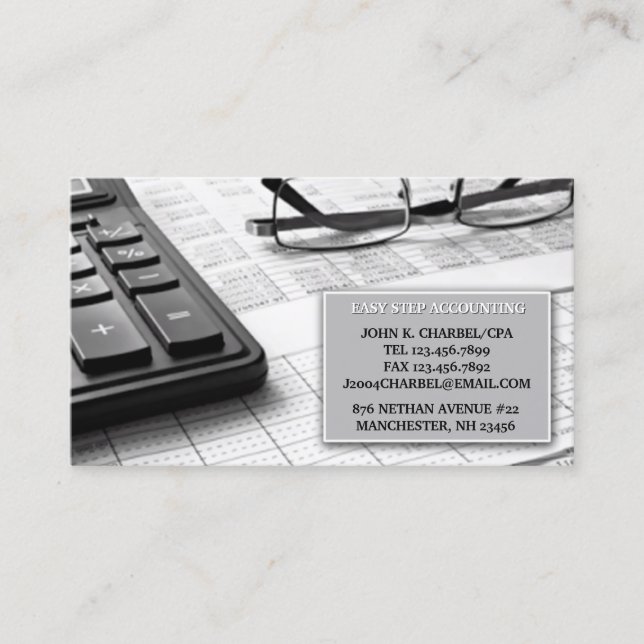Carte de visite comptable (Devant)
