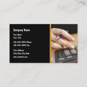 Carte De Visite Comptable à l'aide d'une calculatrice