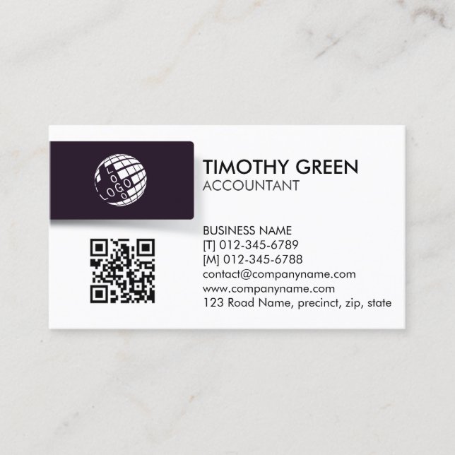 Carte De Visite Comptable Comptabilité Finance Financier (Devant)