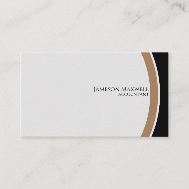 Carte De Visite Comptable CPA Black and Gold (Devant)