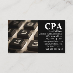 Carte De Visite Comptable CPA Comptables publics certifiés